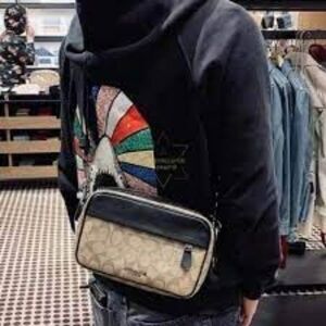 NWT Coach Graham Men's Camera Crossbody Bag KHAKI